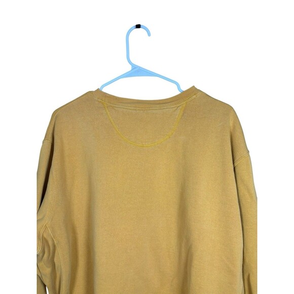 Eddie Bauer Heritage Wash Crewneck Sweatshirt Mustard Yellow Pullover Men’s L - Picture 8 of 9